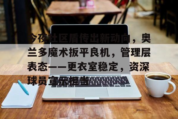 天博官方入口今夜社区盾传出新动向，奥兰多魔术扳平良机，管理层表态——更衣室稳定，资深球员宣示担当的简单介绍